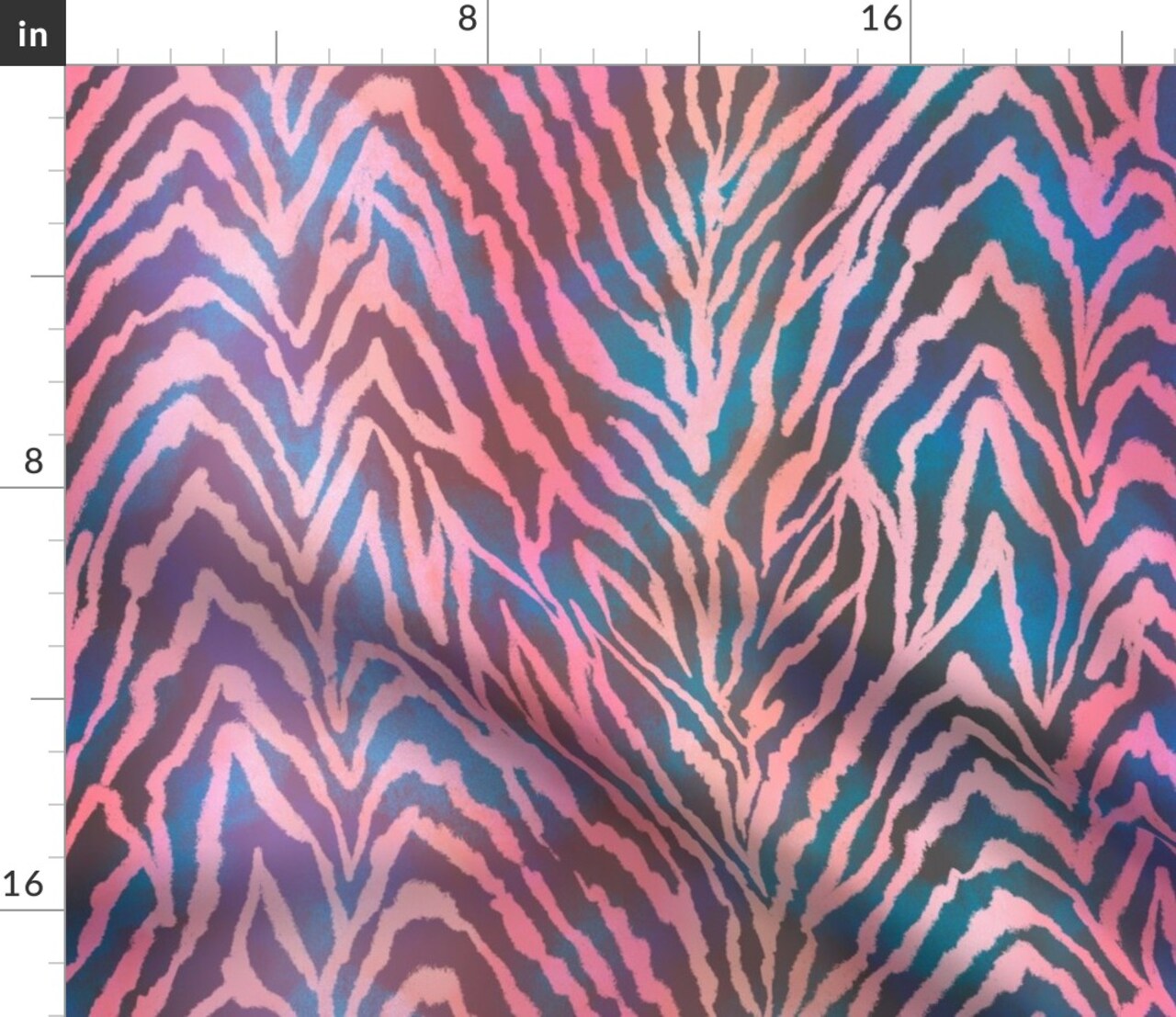 Animal Print Zebra Tiger Stripe Whimsical Dopamine Rush Eclectic Maximalist Jewel Tone Custom Printed Fabric by Spoonflower Various Fabrics by the Yard or Fat Quarter